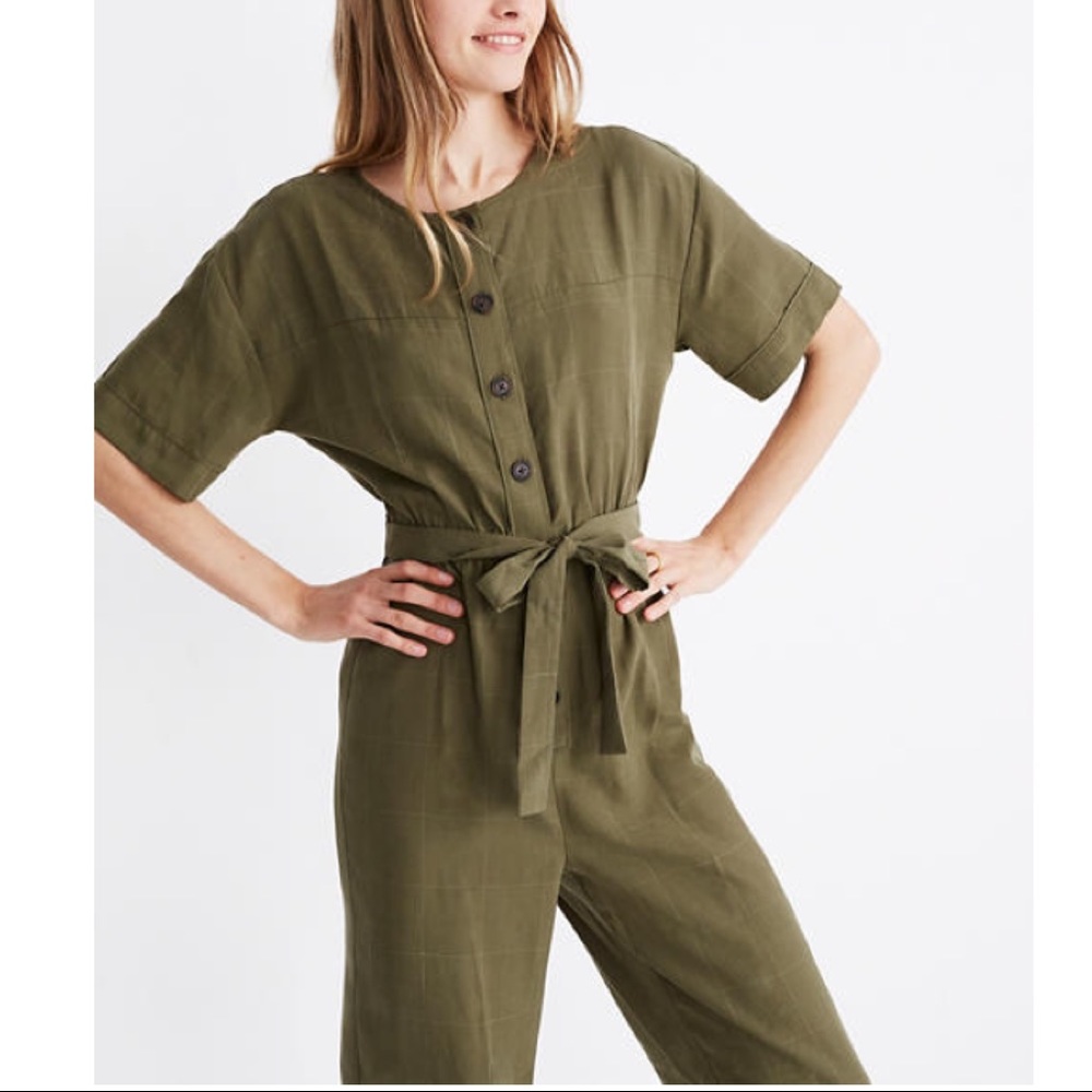 Madewell - Short Sleeve Belted Jumpsuit NWT - Picture 2 of 3